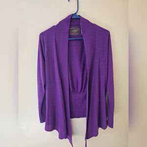 Victor Alfaro Purple Blazer Lightweight Suit Jacket 100% Wool